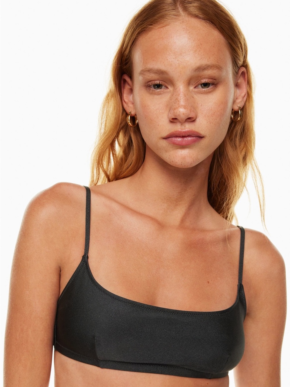 NWT TNA Aritzia Black Sonoma Scoopneck Swim Top Small